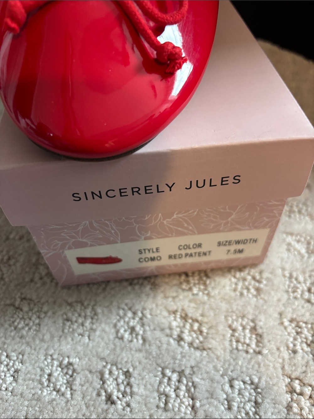 Sincerely Jules Red Patent Ballet Flats - Size 7.5M - Picture 3 of 6